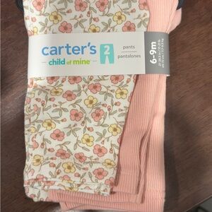 Carter's Child of Mine Floral and Peach Pants Set